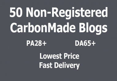 BEST PRICE - 50 Non-Registered Expired Carbonmade Blogs