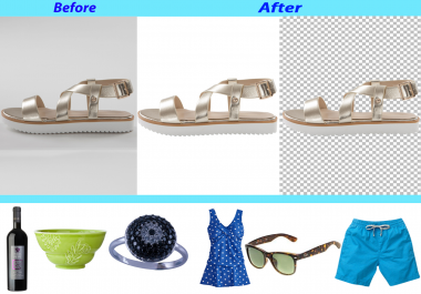 Clipping Path,  Background Remove of 15 photos
