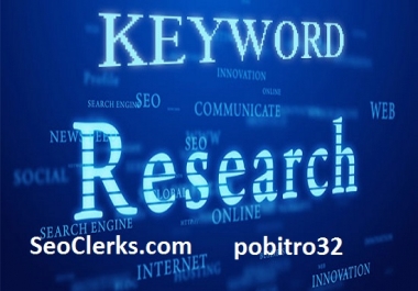 Research high search volume and low competition keywords for your business site