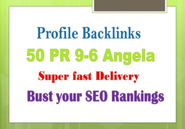 Manually Create 50 Angela Paul High PR Profile Back Links