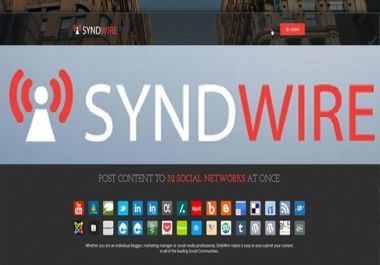 do syndwire account creation and setup of social profiles