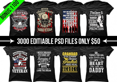 sent you 3000 PSD editabe tshirt design