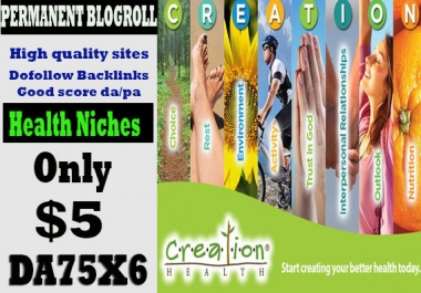 give you backlinks da75x6 site health blogroll permanent