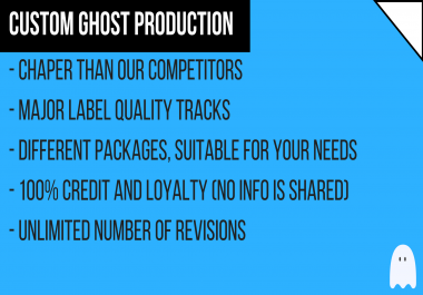 1 CUSTOM made Ghostproduced track - Cheapest Price in the market