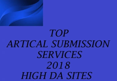 'I will,  do 40 Artical submission on da50 with Dofollow lnks