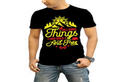 I can Design Eye Catching Typography T Shirt