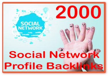 Get you 2000 Social Network Profile PR1-8 Backlinks