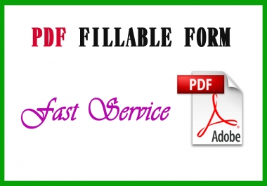 I'll create a FILLABLE PDF FORMS within 6 hours