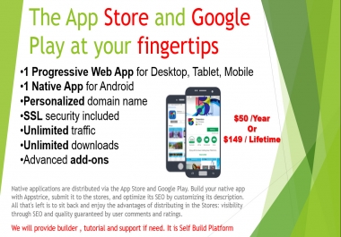 The App Store and Google Play at your fingertips