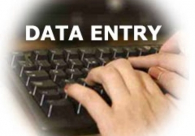 any kind of data entry job