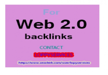 GET POWERFUL100 WEB 2.0 WITH HIGH AUTHORITY DO FOLLOW BACKLINK TO RANK YOUR WEBSITE