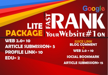 LITE PACKAGE - Manual Work - Latest Google Algorithm Breaker To Improve Your Ranking Towards Page 1