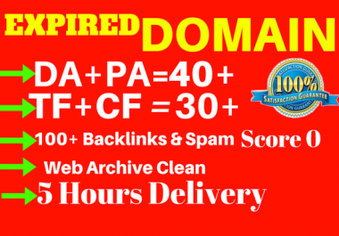 Provide high DA 20+ PA 20+ with TF CF, Back links and spam score 0 for 15