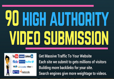 90 Video Submissions In High Da Video Sharing Sites