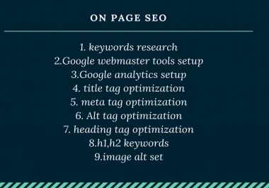 Do Full On Page SEO.