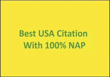 I can do 100 USA local citation for your business