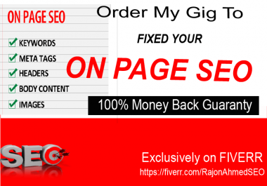 provide best on page SEO optimization for you