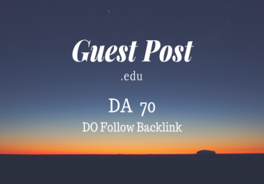 High Authority Educational Guest Post DA 70