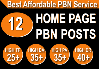 Homepage 12 PBN High 25 Plus DA PA CF TF Moz Authority Expired domain Backlinks