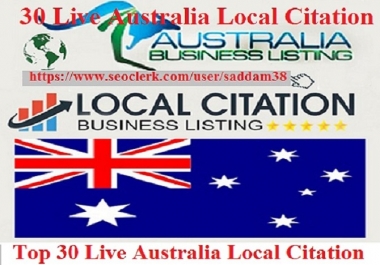 Create 30 Australia Live Citations For Local Business Listing