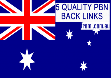 Build 10 High quality Australian. com. au PBN Backlinks