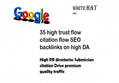 create 35,  Backlinks, from high Da Tf Cf site