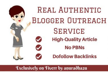 High Authority Professional Blogger Outreach Service