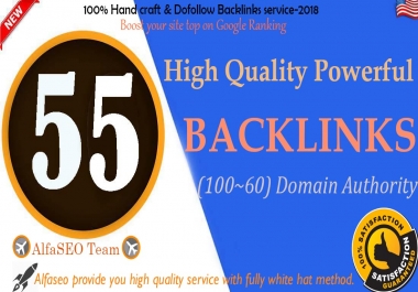 Thrive to your Website top on Google Rank by latest pr9 60+ DA PA 55 powerful Backlinks