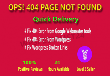 I will fix 404 error and broken links