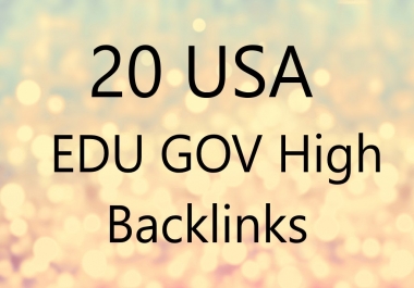 create 20 USA EDU GOV High DA Backlinks to rank your site