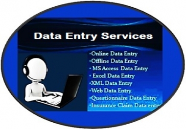 i am providing you service all about data entry with unlimited revision in very low price
