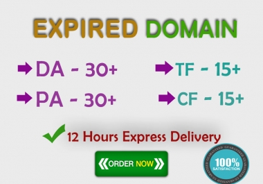 find 5 SEO friendly Expired Domain with High Metrics