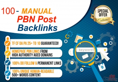 Create 100 Permanent Pbn Backlinks On High Trust Flow Domains