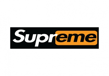 supreme logo with whatever text you like