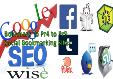 Submit your website or blog or video MANUALLY to 50 Bookmarking sites PR4 to PR9