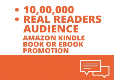 Amazon Kindle Book Or Ebook Promotion To 10, 00,000 Real Readers
