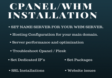 Install Cpanel Whm or Plesk At Vps Or Dedicated Server