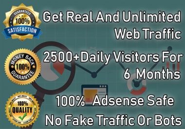 We will Send 2500+ Safe Visitors / Traffic to your website Or Any other Link