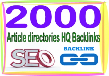Get 2000 HQ PR Panda safe Contextual & Unique directories Backlinks
