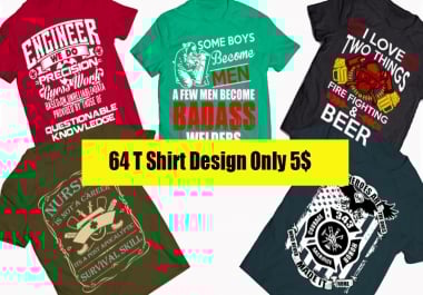 64 T Shirt Design Bundle JOB