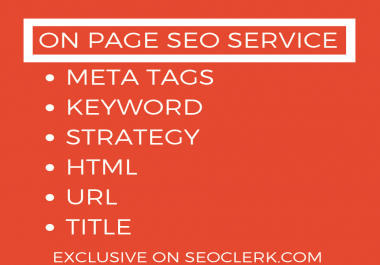 Boost ranking with On page SEO in 24 Hours