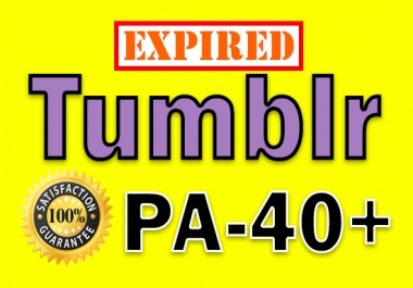 Get Unregistered 15 Expired Tumblr Blog Account PA 40 Plus