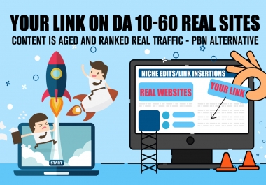 Niche Edit Backlinks - Real Power Real Sites PBN Alternative DA10-60 links