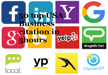 50 top USA Business citation in 5hours