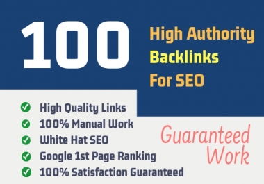 100+ High Authority Backlinks White Hat SEO