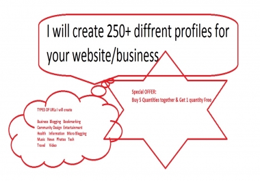 Build 200+ Profiles Link For Your Website