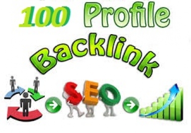 I give 100 social profile backlink manually