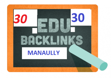 I give you 30 EDU backlings for your website manaually
