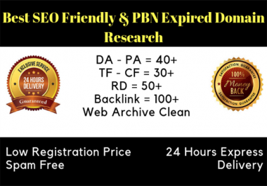 Research Best Expired Domain For You With High Metrics