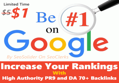 DA 70+ High Authority Backlinks From PR9